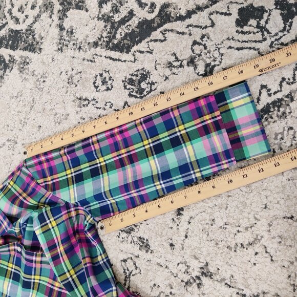 Chaps Classics Women's Shirt Size S Petite 100% Cotton No Iron Plaid Multicolor - Picture 8 of 8